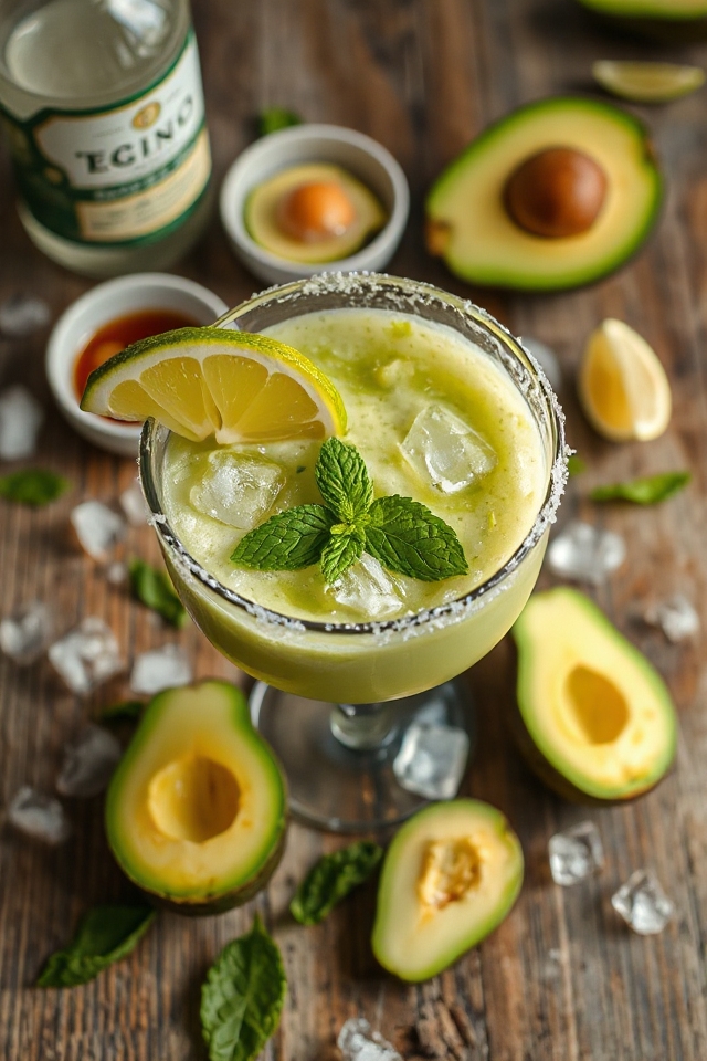 avocado margaritas and potatoes