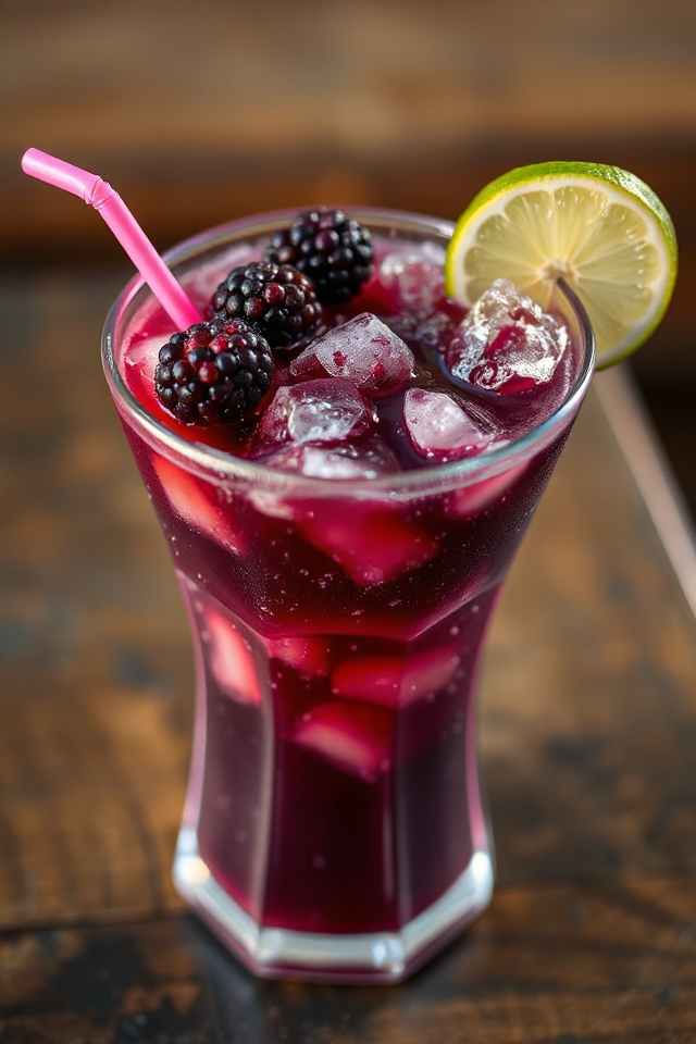 blend blackberries with tequila