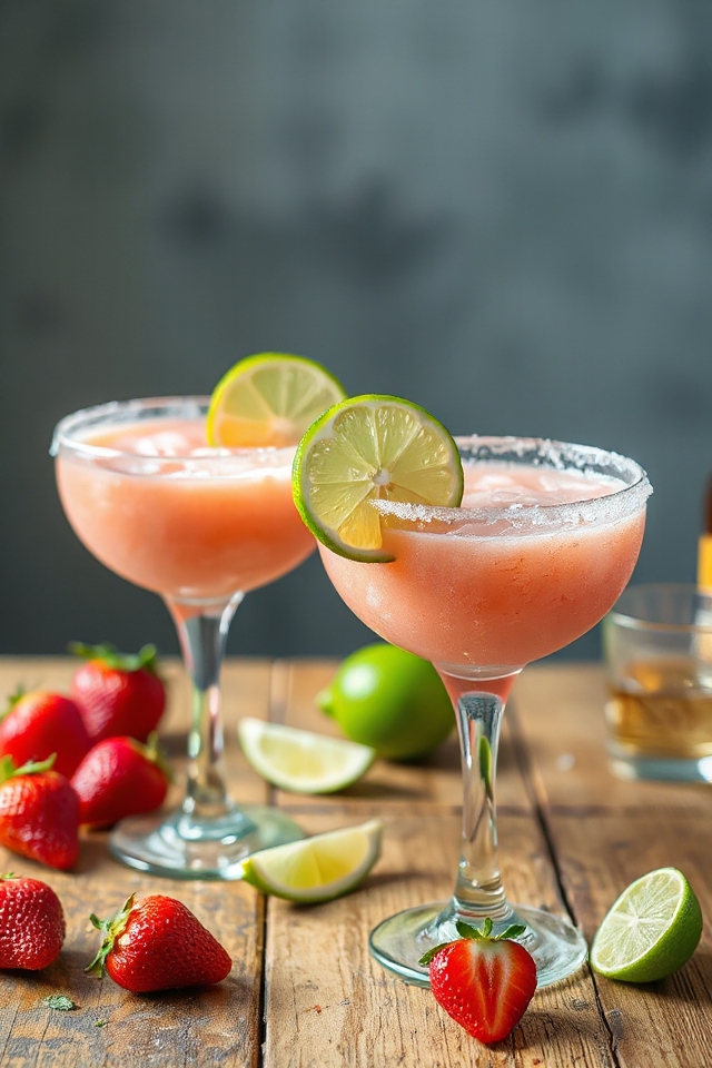 frozen strawberry margarita pie