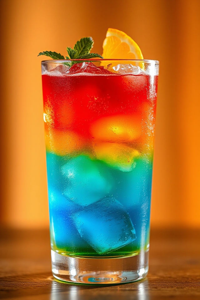 layered tequila cocktail creation
