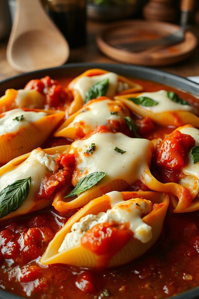 make ahead cheesy pasta shells