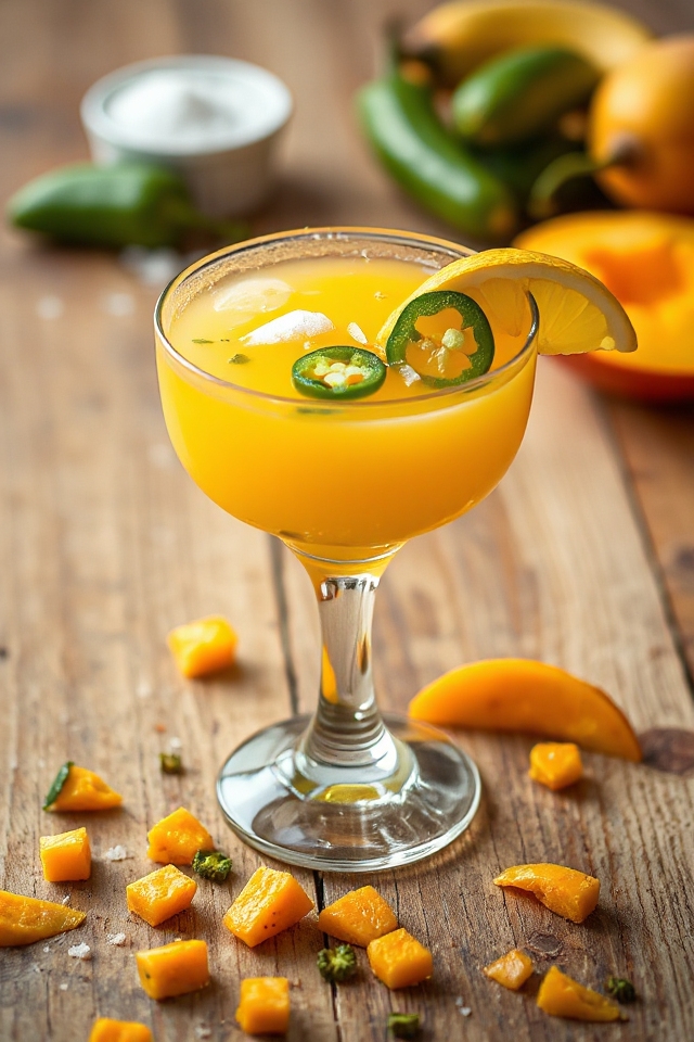 mango jalapeno margarita preparation
