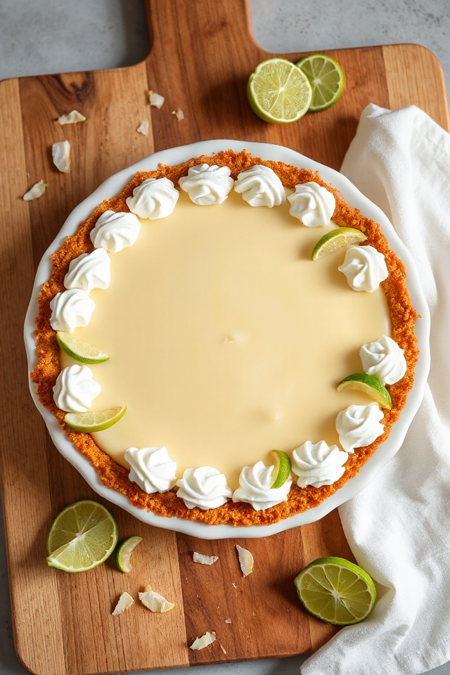 margarita coconut gingersnap pie