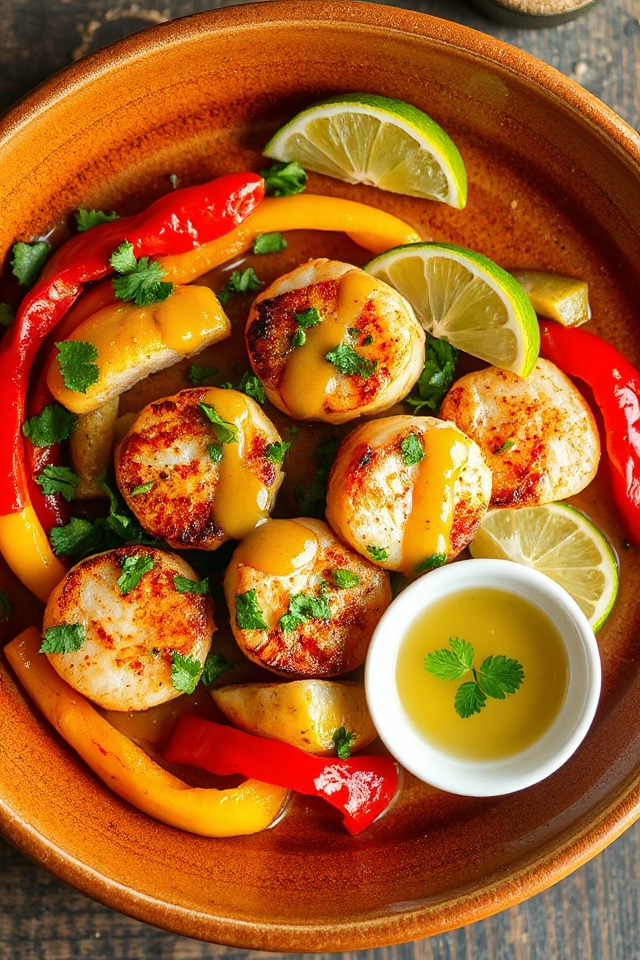 margarita scallop fajitas recipe