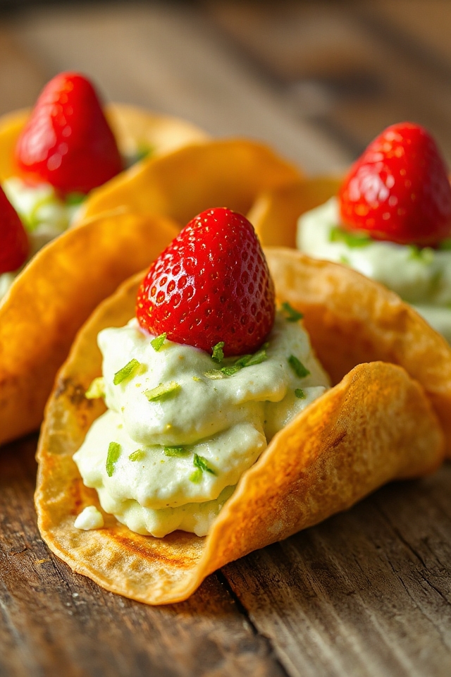 margarita strawberries with sorbet