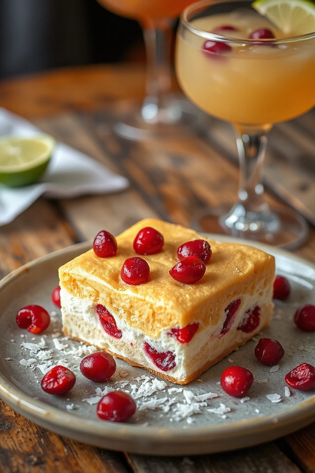 marshmallow cranberry margarita squares