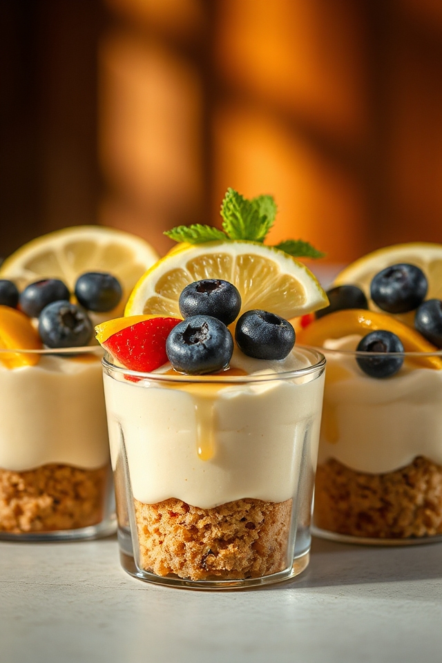 mini margarita cheesecake shots