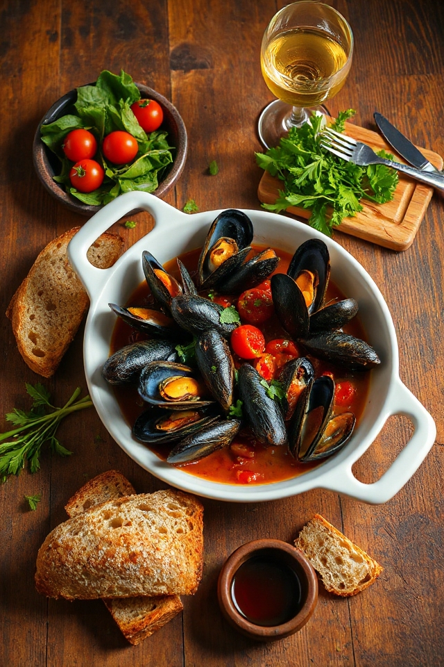 mussels in margarita dish