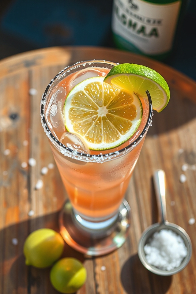 paloma cocktail with lime