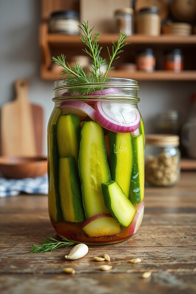 pickled cucumbers in brine