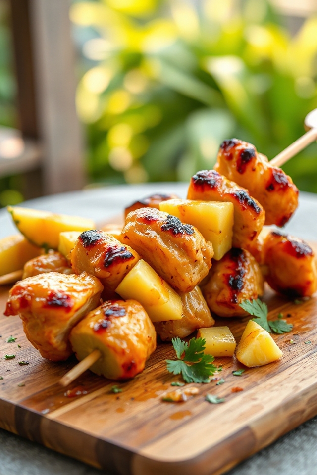 pineapple marinade chicken skewers