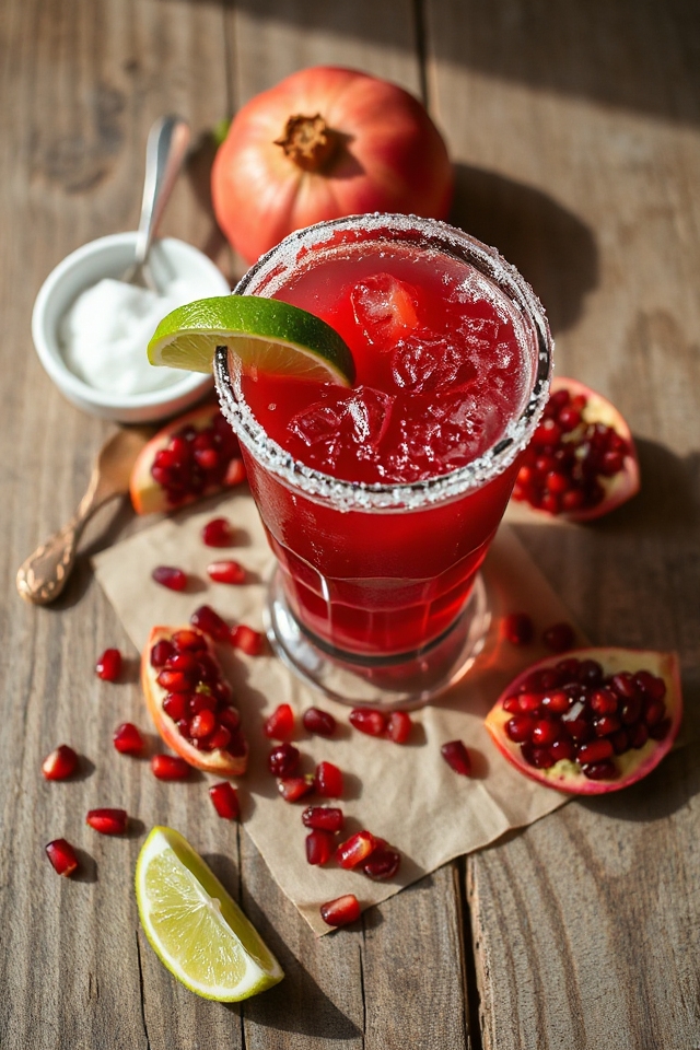pomegranate margarita with twist