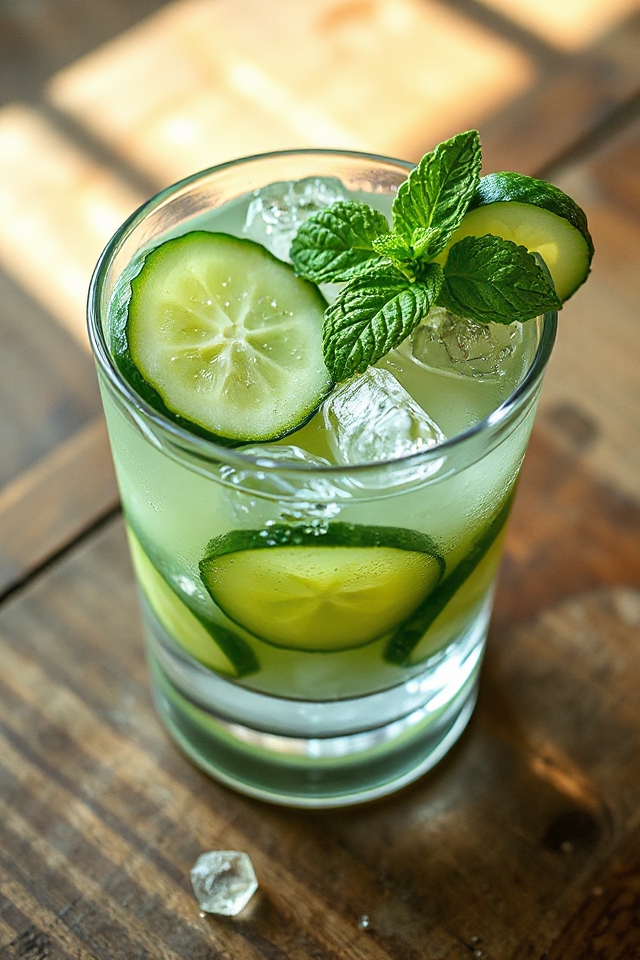 refreshing cucumber mint punch