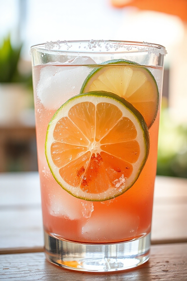 salt rimmed tequila grapefruit delight