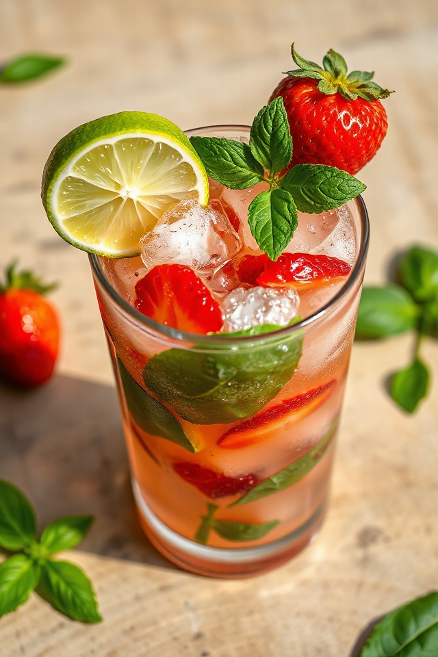 strawberry basil margarita twist