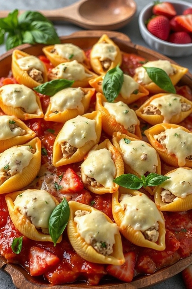 strawberry margarita pasta shells