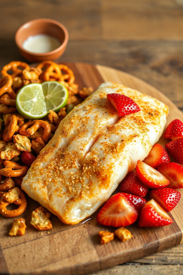 strawberry margarita swordfish delight