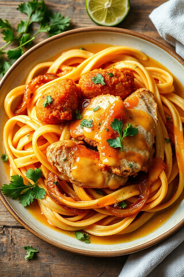 tequila infused chicken fettuccine