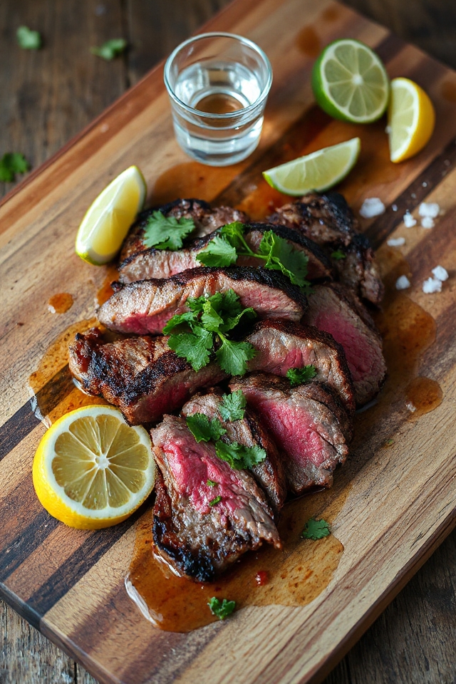 tequila infused skirt steak preparation