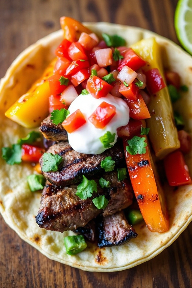 tequila lime flank steak tacos
