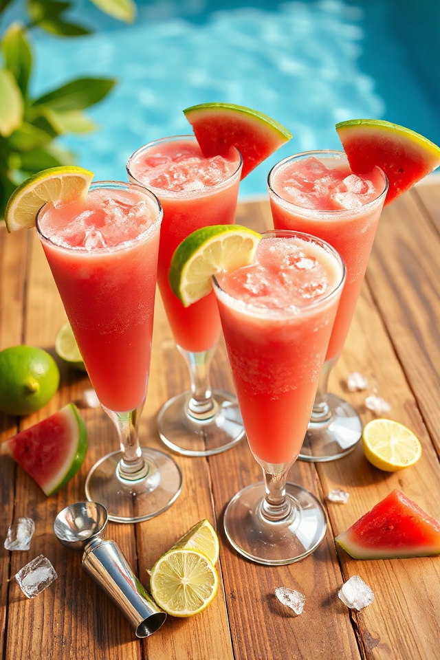 watermelon tequila pink margarita