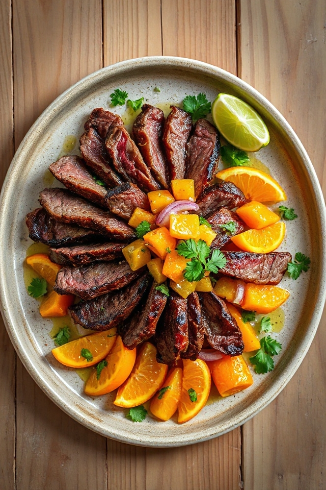 zesty beef with salsa